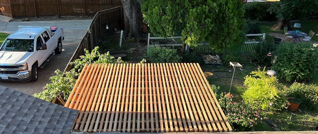 Finished cedar deck